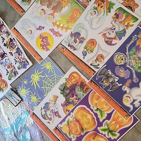 Huge lot Halloweeen decoration stickers bundle removable Window sticker sealed - Picture 8 of 9